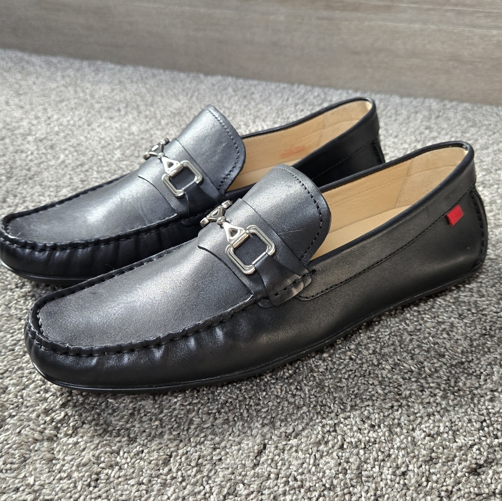 Marc Joseph Black Leather Loafers